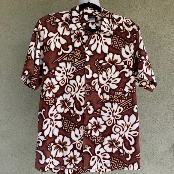 🌴 Hawaiian Barkcloth Shirt Tapa Tiki Floral 🌴 - Picture 5 of 12